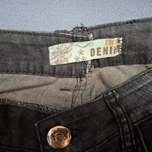 Extyn women's dark blue jeans like new with rhinestones size 46