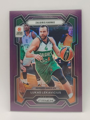 Lukas Lekavicius Panini-Prizm Euroleague Basketball 2023-24 Purple Prizm card new