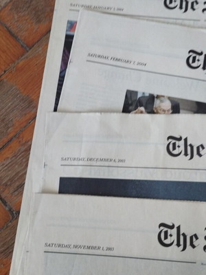 Καθημερινή The New York Times πακέτο 4 ένθετα σαν καινούργιο 2003-2004