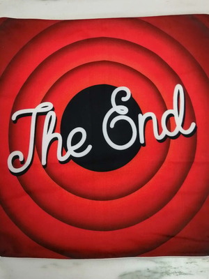 The End decorative pillowcase 40x40cm new, velvet