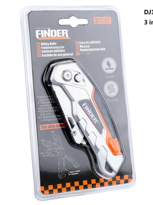 Finder 3 in 1 folding utility knife new with ergonomic handle