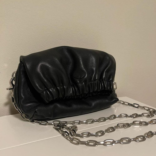 Zadig Voltaire Rockyssime XS black leather handbag like new