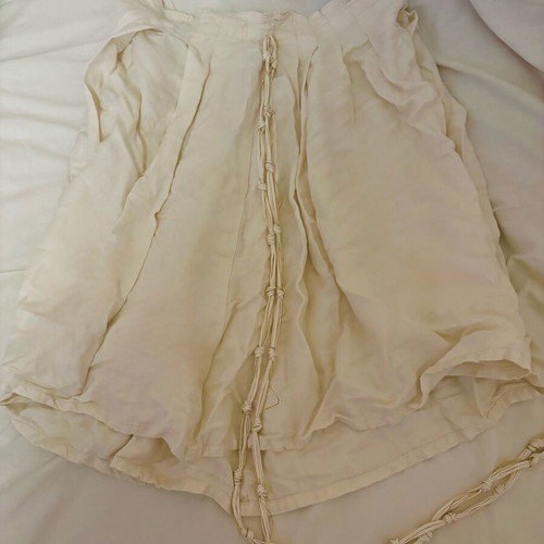 Mango wide linen skort beige like new