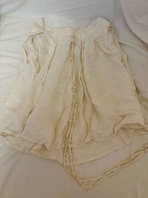 Mango wide linen skort beige like new