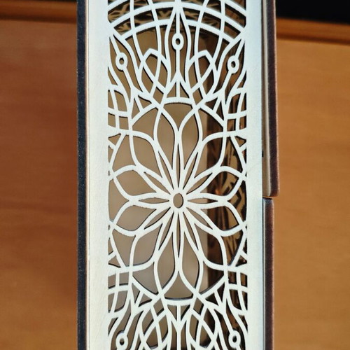 Wooden Handmade Organizer Pandora's Box with Mandala Design