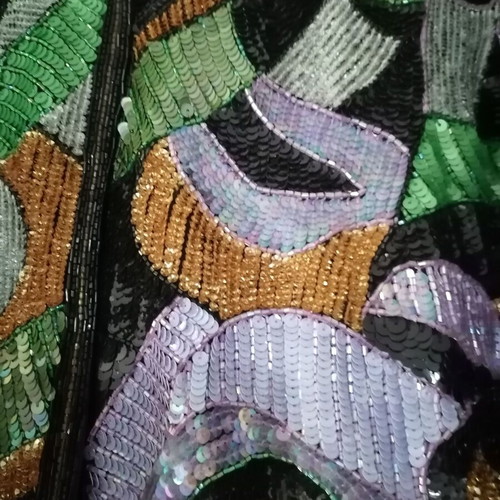 Sequin jacket new, size M-L, black