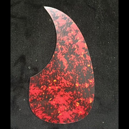 Acoustic guitar pickguard sticker, red tortoiseshell
