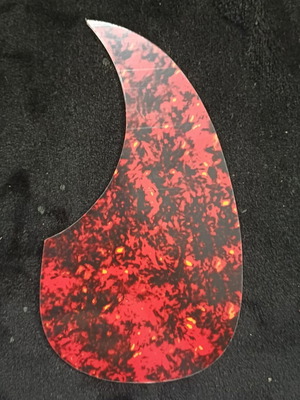 Acoustic guitar pickguard sticker, red tortoiseshell