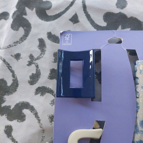 Hair clip set new, beige and blue
