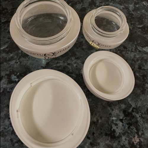 Dior jars used, set of 2 pieces