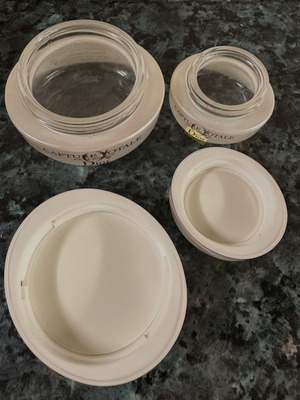 Dior jars used, set of 2 pieces