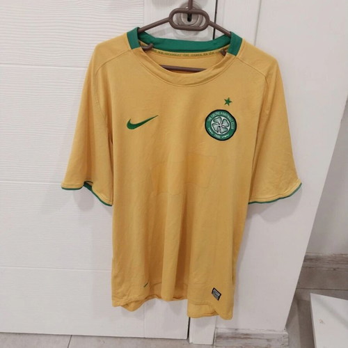 Celtic Glasgow 2008 2009 Away Football Shirt Jersey Yellow Nike used size L