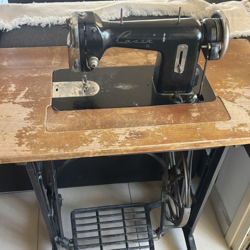 Vintage treadle sewing machine