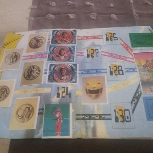 Power Rangers sticker album used with 181 stickers, Carousel