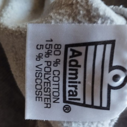 Admiral hoodie sweatshirt, size S, grey and green