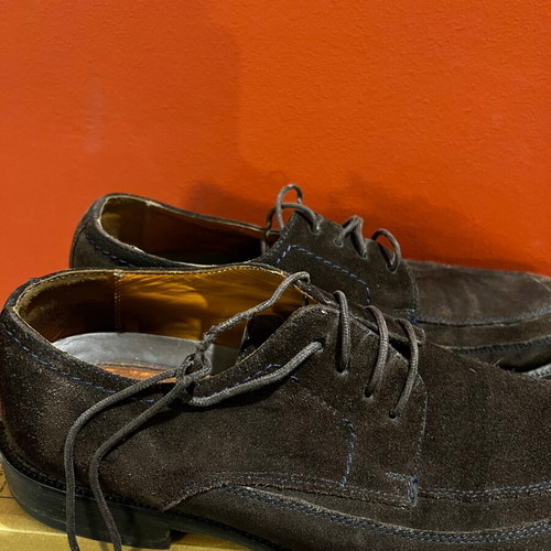 GANT suede shoes used, brown with blue stitching, size 42
