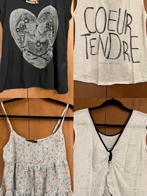 Summer shirts used, bundle of 3, sizes S, M, L
