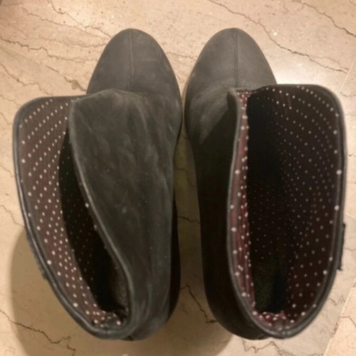 Camper black suede leather ankle boots size 37 used
