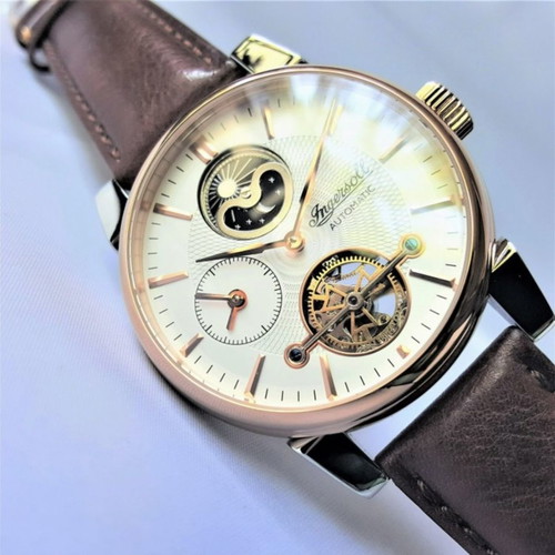 Ingersoll men's watch new with double moon mechanical movement