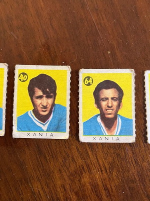Collectible football cards used, 1970s decade, Chania