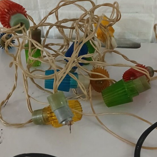 Christmas vintage lights used, some colored plastics missing