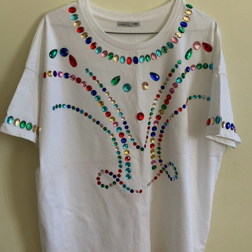 Zara white blouse like new, loose fit size M
