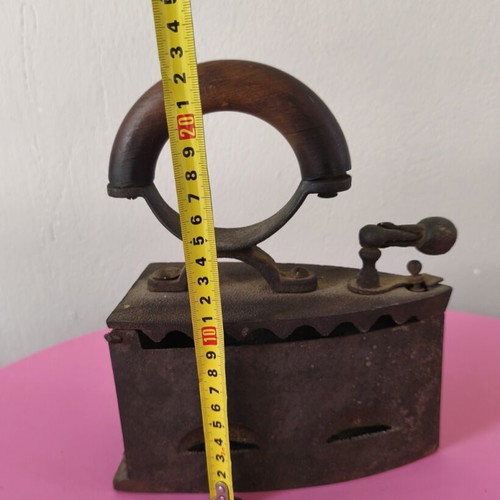 Greek traditional iron used with wooden handle