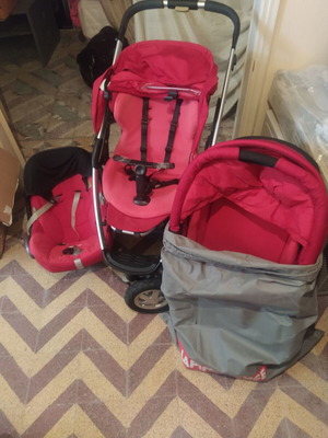 Maxi Cosi set stroller, carrycot and car seat used