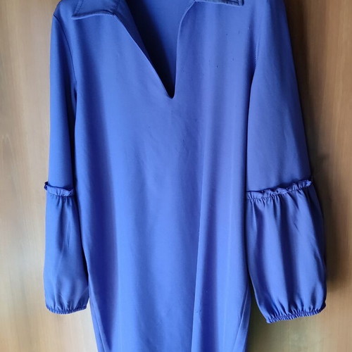 Purple dress used, medium to small, long sleeves, deep neckline
