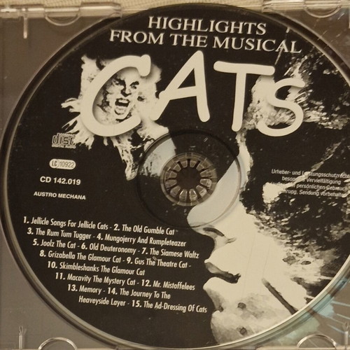 Cats Highlights from the Musical CD like new, Andrew Lloyd Webber