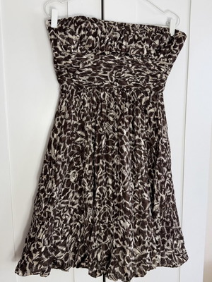 Animal Print Strapless Woman Dress Used Size 40 Leopard