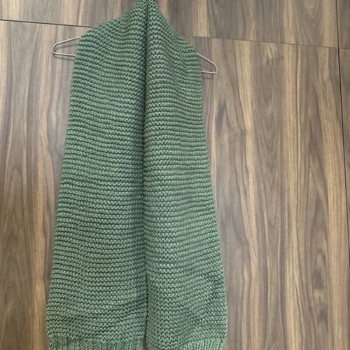 Knitted scarf handmade olive color new
