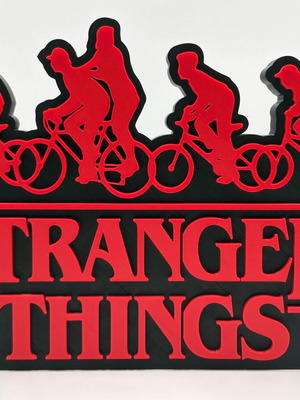 Stranger Things Logo Sign 3D Printed διακοσμητικό γραφείου καινούργιο
