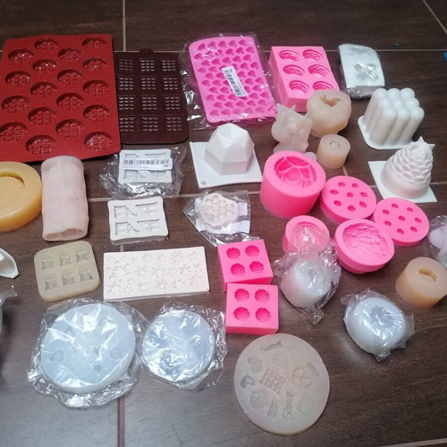 Candle making materials like new, including scents and molds