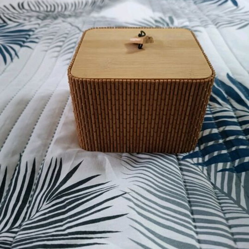 Bamboo storage boxes like new, set of 3 pieces