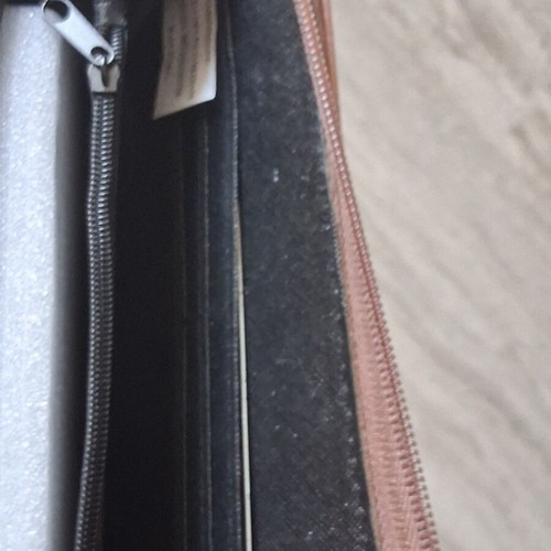 Wallet new with strap, beige, 20 cm