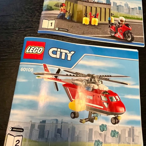 Lego City Fire Helicopter 60108 like new