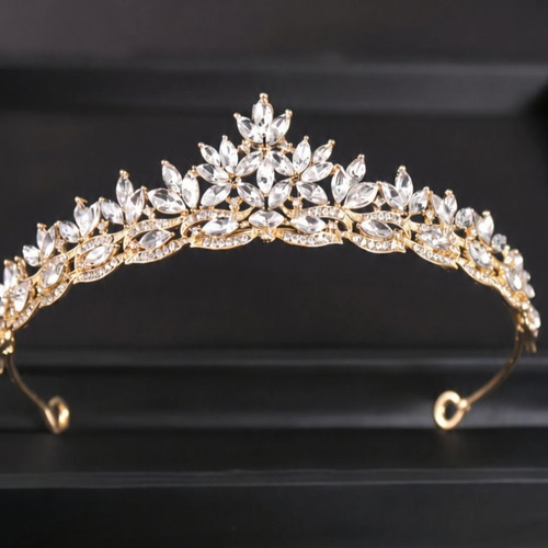 Wedding tiara with crystal rhinestones, new