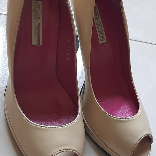 Buffalo Peep Toe Pumps New Beige Size 38