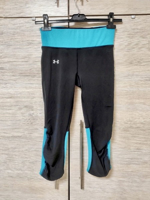 Under Armour 3/4 Sports Gym Leggings HeatGear Compressive Size S