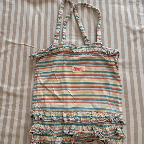 French Connection bag used, white and blue