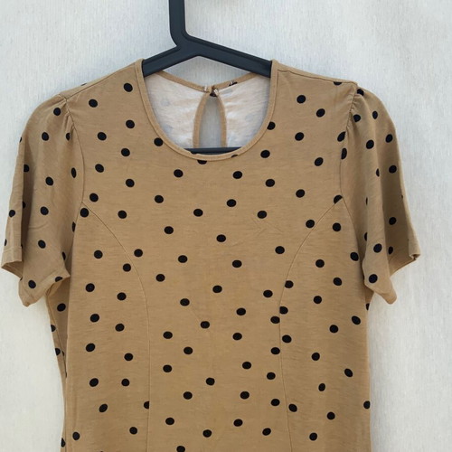 Short brown polka dot dress used, size M