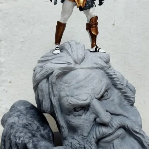 Kratos and Zeus figure from God of War, new