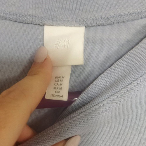 H&M summer straight short dress like new, blue, size M