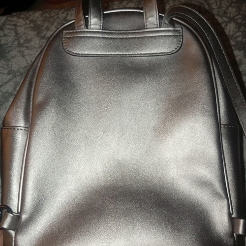 Bershka backpack bag like new, silver