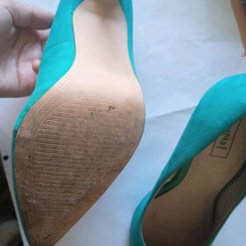 Bershka pumps used, green, size 40