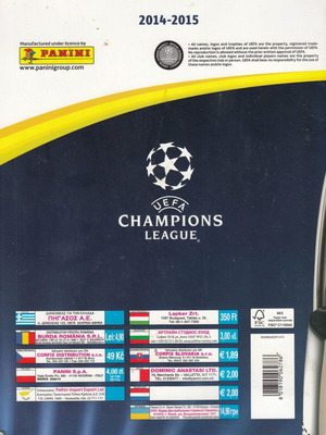 Sticker album UEFA Champions League 2014-2015 Panini used