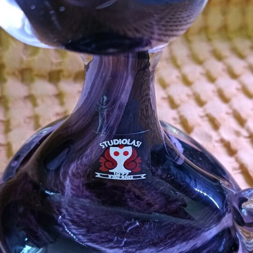Vintage handmade Studiolasi glass cat figurine new