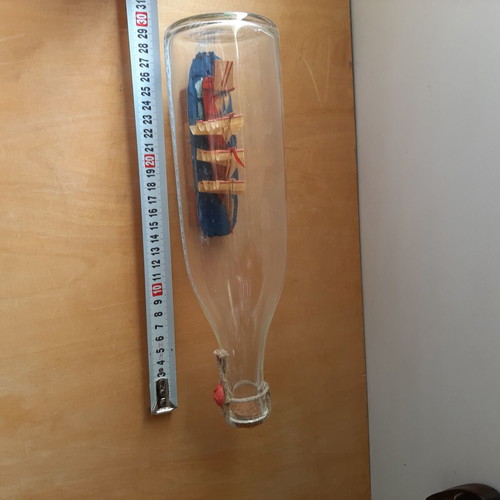 Vintage ship in a bottle decoration 30cm like new
