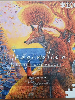 Good Loot Puzzle 1000 pieces used, fox Japan theme